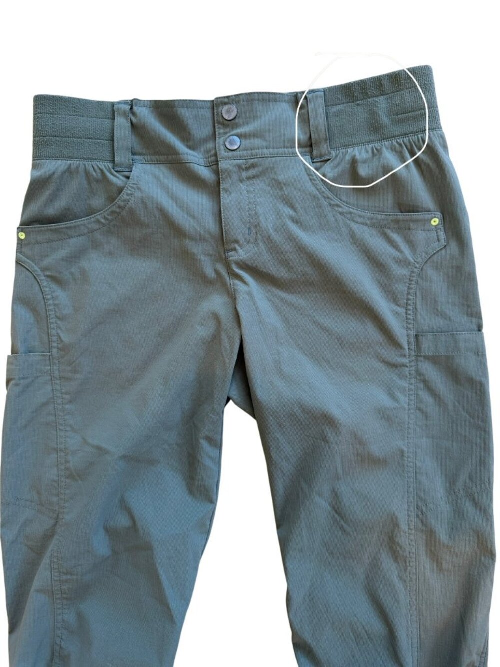 Title Nine Women's 8 Nylon Clamber Pants Green * - Picture 9 of 17